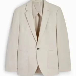 Men’s Cotton Linen Blazer Solid Color Men’s Suit