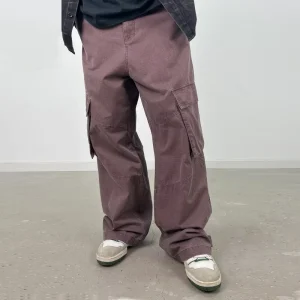 Men’s Cotton Linen Pants Custom Baggy Cargo Pants Men Wash Casual Zipper High Quality Cargo Pants Manufacturer