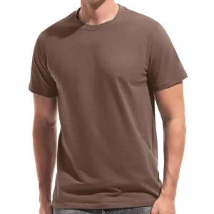 Men’s Cotton O Neck Short Sleeve Regular Fit Casual T Shirt Solid Color Jersey Knitted Blank Design