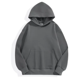 Men’s Cotton Polyester Blank Thick Fleece Heavy Weight Oversized Fit Plain Men’s Hoodies Sweatshirts