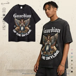 Men’s Cotton T Shirt Custom Brand 250g Comfortable Breathable O Neck Loose Casual DTG T shirts Pour Hommes