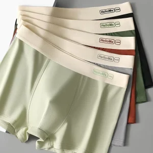Men’s Cotton Underwear Comfortable Breathable Boxer Shorts Mid Waist Fit Custom Logo Breathable Cotton Underwear Trunks