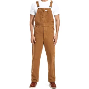 Men’s Cotton Work Overall Coverall Bib and Brace Work Uniform with Pockets Workwear Jacket and Pants