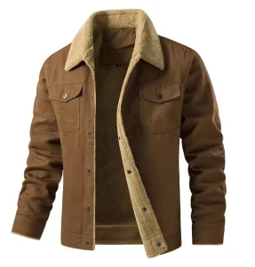 Men’s Custom Autumn Winter Outdoor Plus Size Thickened Fleece Jacket Coat