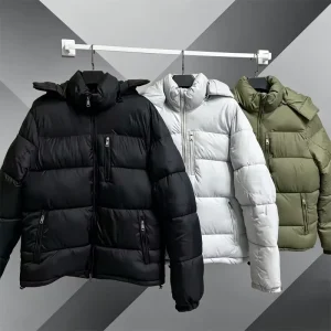 Men’s Custom Down Jacket Classic Hoodie Polo Down Jacket Men’s Down Coat