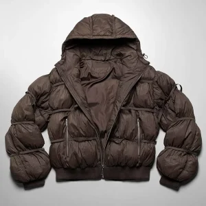 Men’s Custom Down Jacket Winter Windbreaker Heated Thick Padded Puffer Jacket