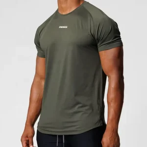 Men’s Custom Logo T Shirt Quick Dry Lightweight Polyester Spandex Breathable Slim O Neck 180 Grams Jersey Short Running