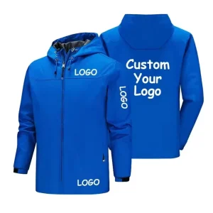 Men’s Custom Logo Waterproof Windproof Hiking Jacket Breathable Outdoor Rain Coat for Team Events and Workwear