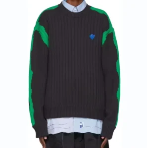 Men’s Custom Pullover Sweater Long Sleeves 100% Cotton Jacquard Knitted Knitwear OEM ODM Anti-Shrink for Autumn Winter Season