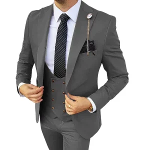 Men’s Custom Suit Jackets, 3 Piece Casual Blazer Suits Set, Breathable, Waterproof, Business Wedding Custom Fabric