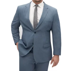 Men’s Custom Tailored Suit With One Button Jacket Front Custom Design Features As Per Customer’s Preferences