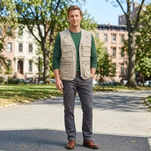 Men’s Customizable Travel Hunting OEM Service Available Outdoor Work Vest With Pockets