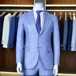 Men’s Customized Single Breasted Two Piece Woolen Business Suit, Casual Fashion Blazer, Office Use, Adult Size