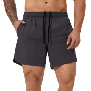 Men’s Double-Layer Quick-Dry Gym Shorts Basketball Running Tennis Breathable Athletic Shorts With Skin-Friendly Fabric Plus Size