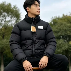 Men’s Down Coats Custom North High Quality Black Face Puffer Keep Warm Men’s North Puffer Jackets Winter Smooth Face