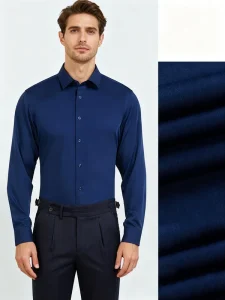 Men’s Dress Shirts Cotton Fashion Casual Office Shirts Button up Turn Down Collar Men’s Shirts Oem Service