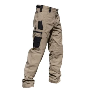 Men’s Durable Polyester Work Pants Stretch Loose Fit Design for Plus Size Outdoor Labor Workwear