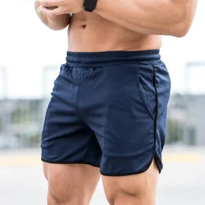 Men’s Elastic Sports Shorts Mesh Jogging Gym Shorts for Summer Plus Size Muscle Training Sportswear Active Bottoms