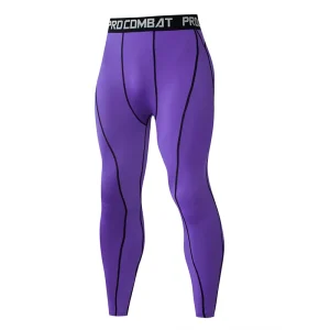 Men’s Elastic Waist Skinny Fit Compression Leggings for Gym & Running Workouts Spring Sportswear Training Pants
