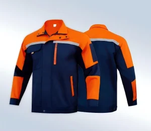 Men’s Engineering Work Uniform Cotton Long Sleeve Mechanic Jacket Anti static Flame Retardant Reflective Breathable Work
