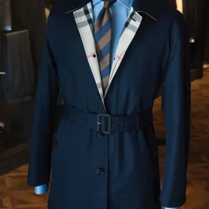 Men’s Fashion Coat Suit Tailor-made Casual Trench Coat Jacket Set