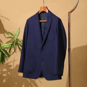 Men’s Fashion Navy Blue Coat Comfortable Soft Business Casual Blazers