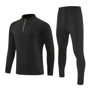 Men’s Fitness Quarter Zip Sweat Tracksuit Breathable Quick-Drying Long-Sleeved Training Coat Sports Jacket A82