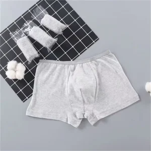 Men’s Five Packs Disposable Breathable Knitted Fabric Underwear Comfortable Non-Stuck High Elastic Rubber Band Logo on Waist