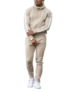 Men’s Fleece Jacket and Joggers Pants Sweat Track Suit Plain Sweat Suits Men Jogger Sweatpants Mens Hoody Sports Suit