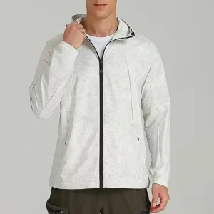 Men’s Full Zip 90% Nylon 10% Spandex Windproof Waterproof Breathable Activewear Jacket for Autumn Season Outdoor