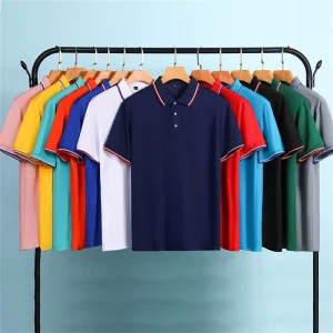 Men’s Gym Sport Polo T Shirt Slim Fit with Embroidered Animal Design Terry Fabric Custom Printing