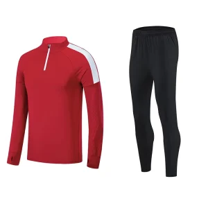 Men’s Half Zipper Long Sleeve Pants Suit Breathable and Lightweight for Fall Winter Training and Fitness Sportswear