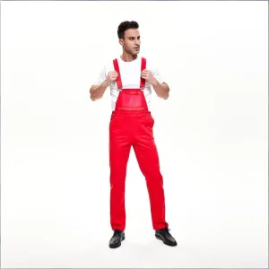 Men’s Heavy Duty Work Bib Overalls Multi Pockets Durable Industrial Workwear for Construction Mechanic Custom Logo