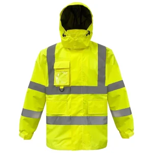 Men’s Hi Vis Polyester Work Suit Breathable Reflective Safety Jacket Pants Set OEM Private Label Factory Supplier