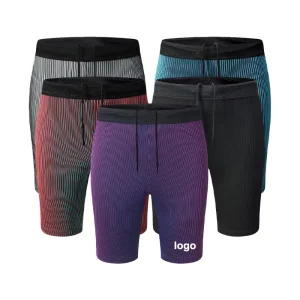 Men’s High Elasticity Fitness Shorts Quick-Drying Compression Training Pants for Marathon Mid-Waist for Gym Use