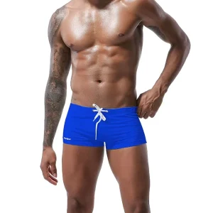 Men’s High Quality Beach Swimming Trunks Surfing Short Rope Style Large Size Men’s Sunbathing Breathable Swim Trunks