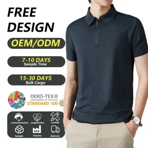 Men’s High Quality Breathable Cotton Polyester Polo Shirts Custom Casual Tops for Summer Sports Golf Use