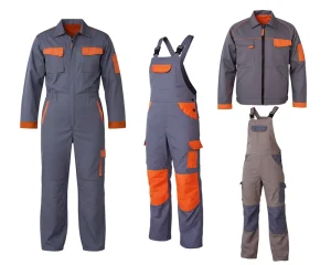 Men’s High Quality Coverall Polyester Cotton Breathable High Tensile and Tear Strength Overalls Jacket Cargo Pants Work Uniforms