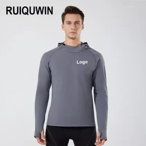 Men’s High Quality Quick Dry Athletic Wear Long Sleeve Hoodie Basketball Training Top for Running Fitness