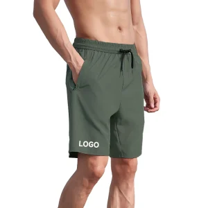 Men’s High Quality Quick Dry Gym Shorts Mid Waist Breathable Canvas Jogger Woven Sporty Board Shorts