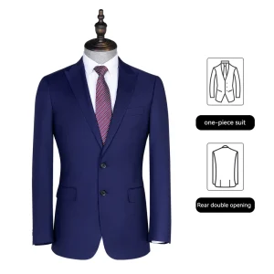 Men’s High Quality Slim Fit Wool Suit Professional Business Formal Wear for Wedding Office Group Events Plus Size Available