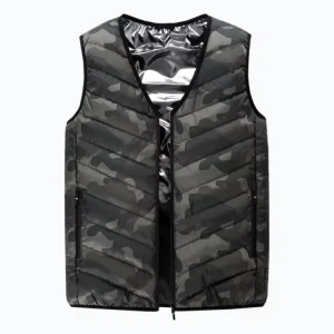 Men’s High Quality Waterproof Winter Vest with Hood Promotional USB Battery Powered Heated Jacket Zipper Closure Plus Size