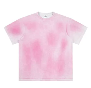 Men’s High Street Hand-Painted Oversized Cotton-Spandex T-Shirt