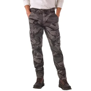 Men’s High Waist Tactical Pants Solid Color Cotton Twill Cargo Pants with Multi-Pockets Long Work Trousers Washed