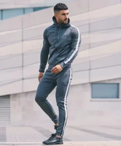 Men’s Hooded Casual Sports Tracksuit Two Piece Set