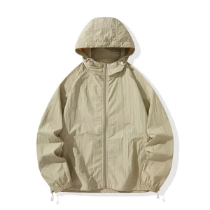Men’s Hooded Long Sleeve Sunscreen for Summer Sports and Outdoor Use