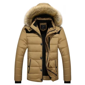 Men’s Hooded Thick Coat Winter Warm Coat for Man Outerwear