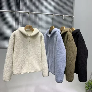Men’s Hooded Winter Sporty Fleece Jacket Full Zip Cotton Padding Embroidery Camouflage Viscose Made Polyester