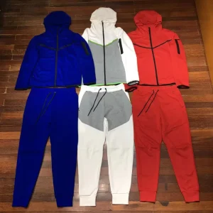 Men’s Hoodies Set Casual Plain Jogging Warm Soft Sweat Suit Fitness Sweatshirts and Sweatpants Tracksuit Set