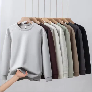 Men’s Hoodies Sweatshirts Blank Cotton Hoodies Heavyweight Pullover French Terry Crewneck Sweatshirt